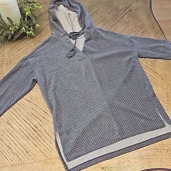 Cozy polka dot hooded sweater size S - Picture 1 of 9